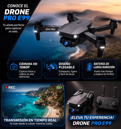 DRON PRO E99 CON CAMARA HD 1080p