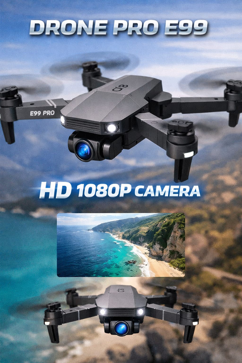 DRON PRO E99 CON CAMARA HD 1080p